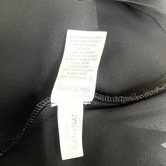 Glassons , black satin slim midi skirt. - Picture 7 of 7